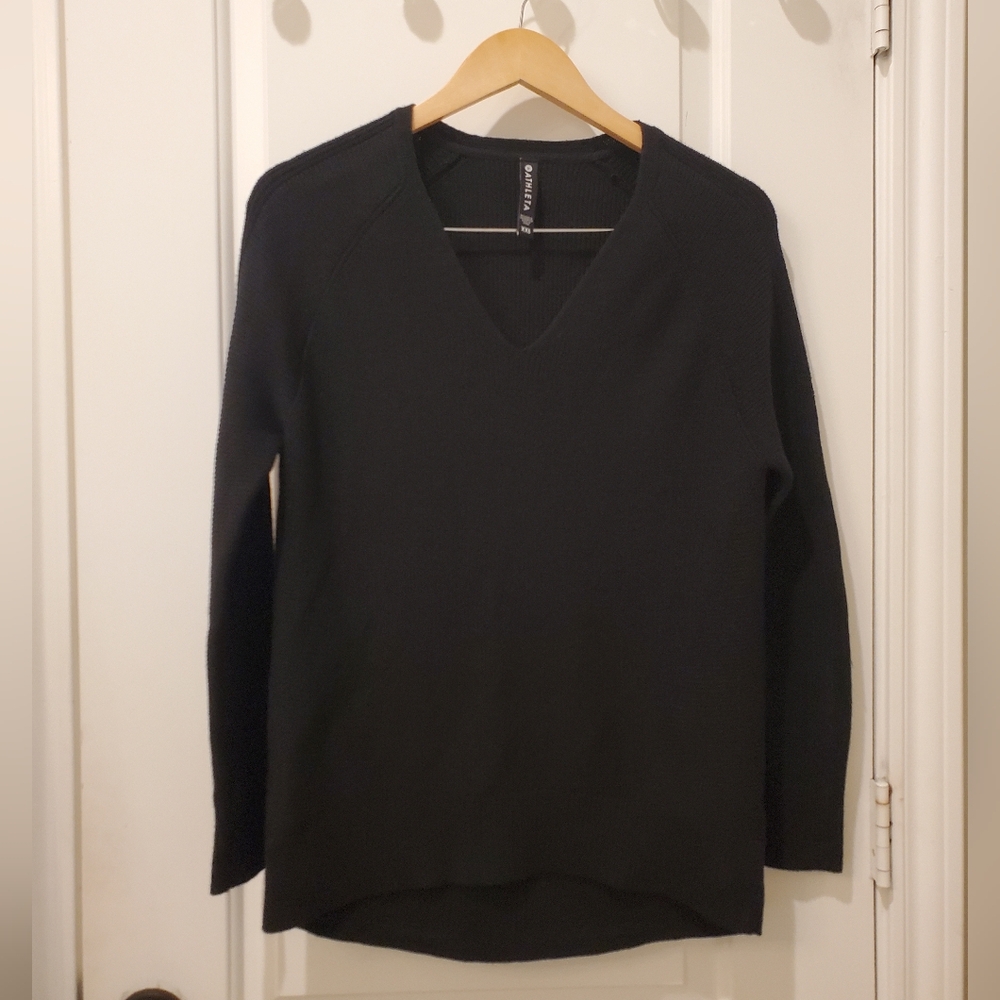 Athleta Women's Black V-Neck Sweater